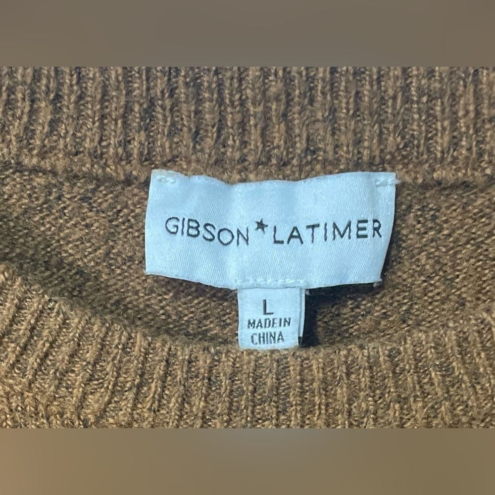 GIBSON LATIMER sweater for women size:L color:brown - Picture 3 of 6